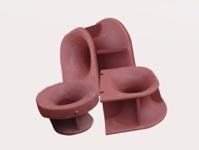 Cast steel mooring chock for ship decks